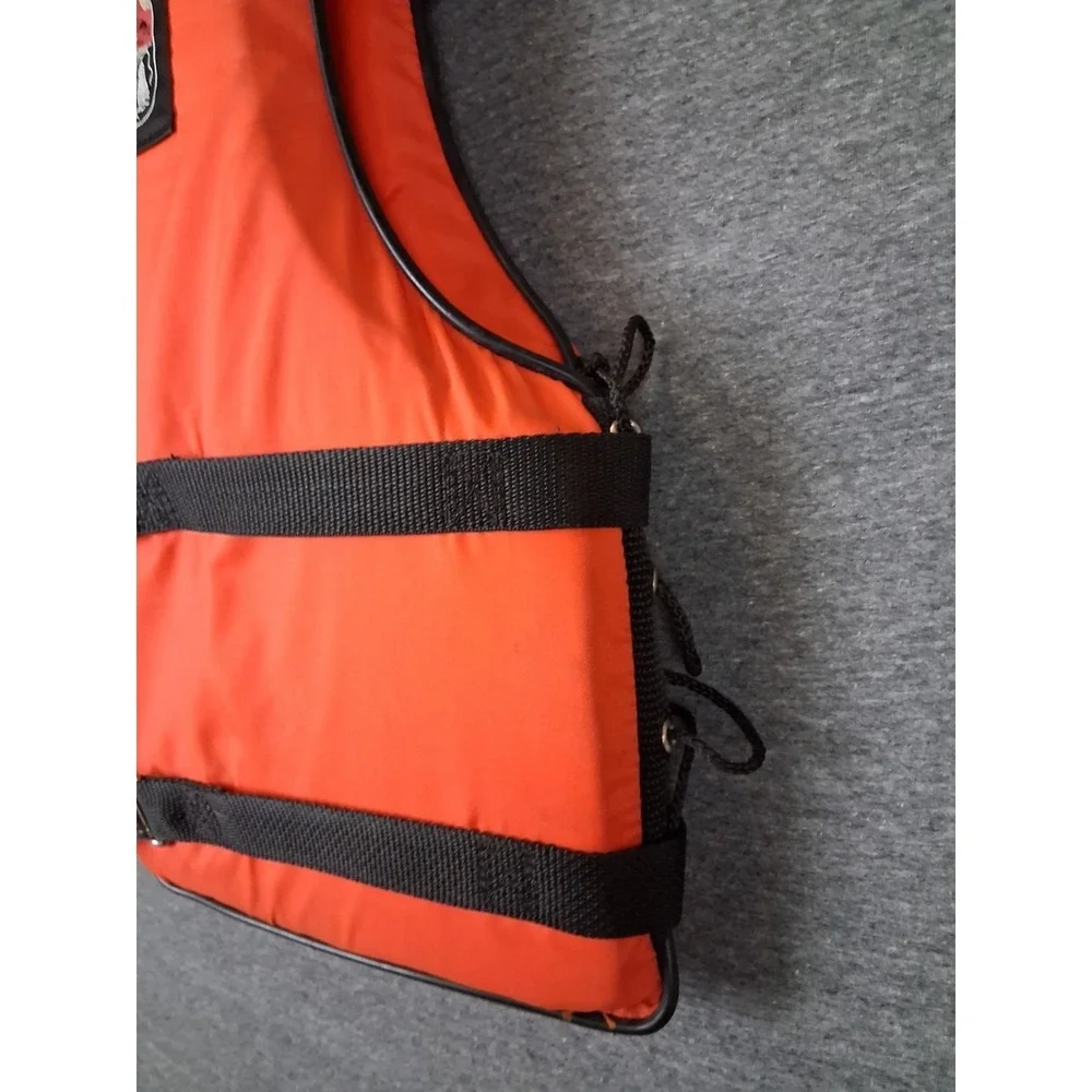 Vtg Stearns Adult Life Jacket M Orange Type III Flotation Device 90s Boating